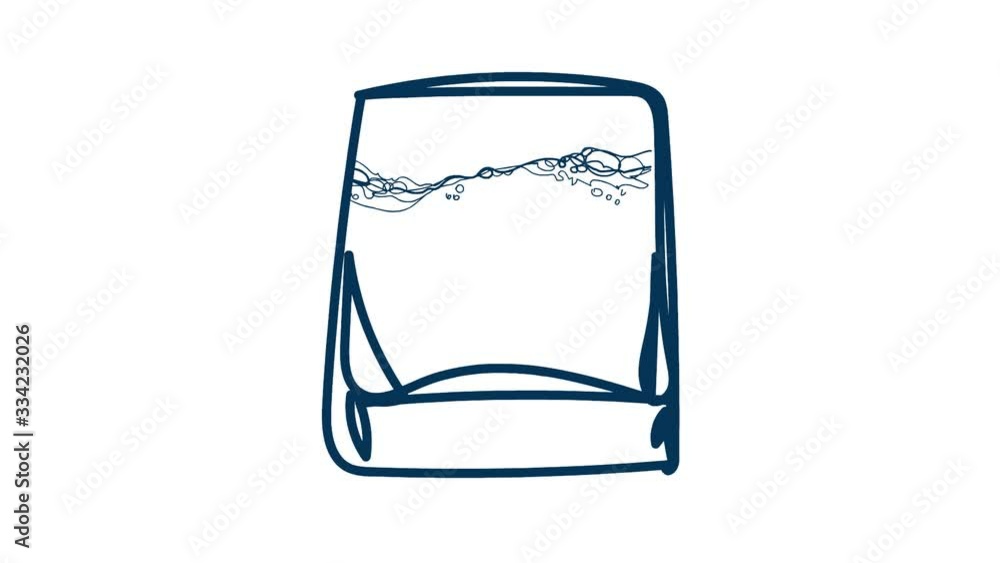 ice glass whiskey art line draw process isolated white board ice glass whiskey art line draw process isolated white board