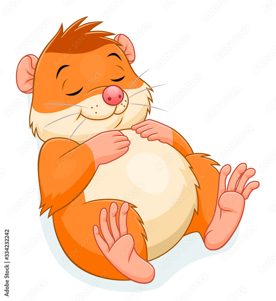 Sleeping hamster Stock Vector | Adobe Stock