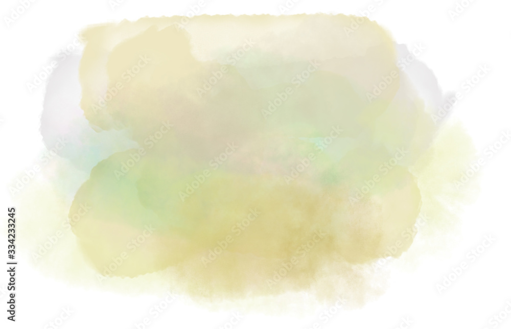 Ochre watercolor brush splash cloud. Ethereal delicate backdrop. Digital abstract illustration artwork with copy space. Ochre watercolor brush splash cloud. Ethereal delicate backdrop. Digital abstract illustration artwork with copy space.