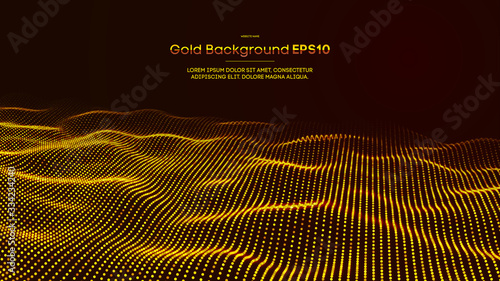 Luxurious colors. Black and gold christmas background with abstract light flowblack. Golden design. Black gold abstract beauty design. Dark smooth background with glitter gold vector particles. Bright