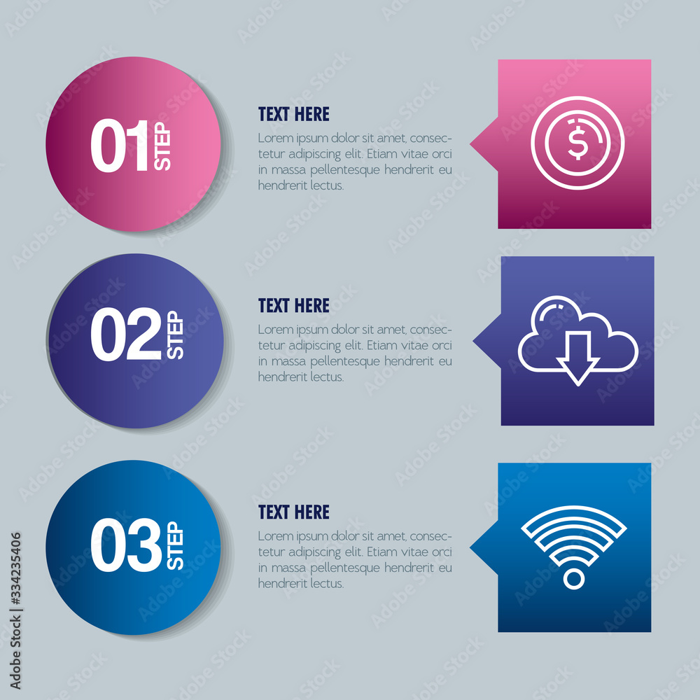 Fototapeta premium statistical infographic with numbers and icons vector illustration design