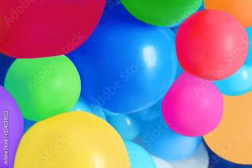 Many color balloons as background. Party decor