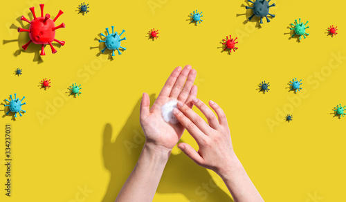 Wash your hand - coronavirus healthcare and hygiene concept