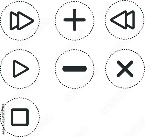 sound icons, music monochrome vector