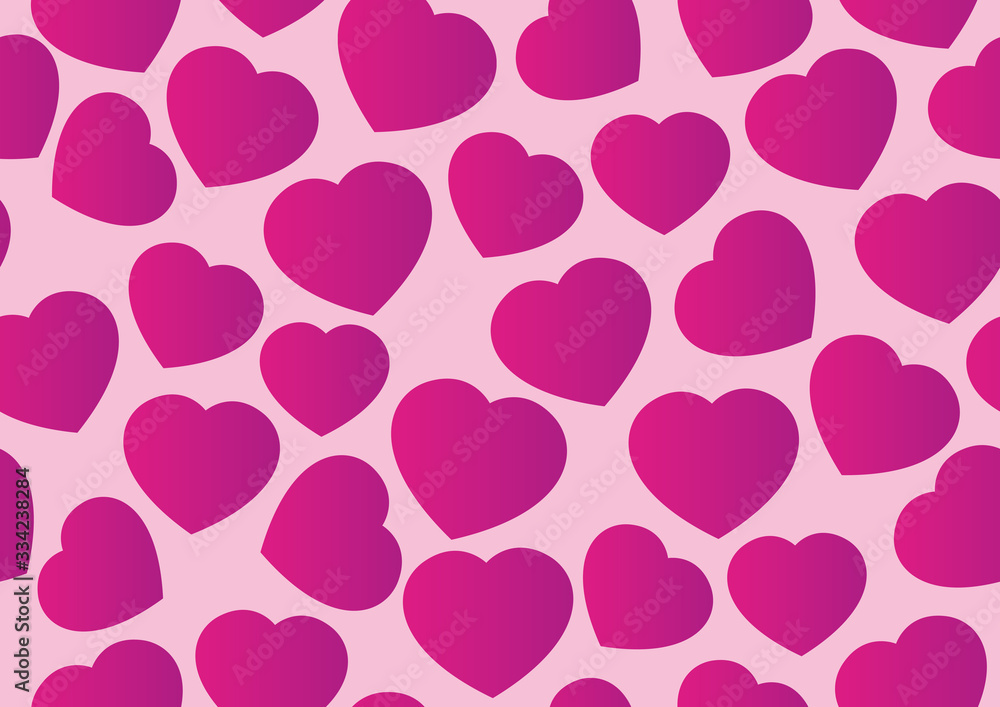 Vector heart love seamless pattern background. 