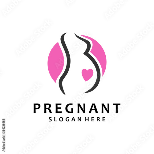 women pregnant logo vector icon template , pregnant  Idea logo design inspiration
