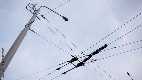 street lamp and transport electric wires