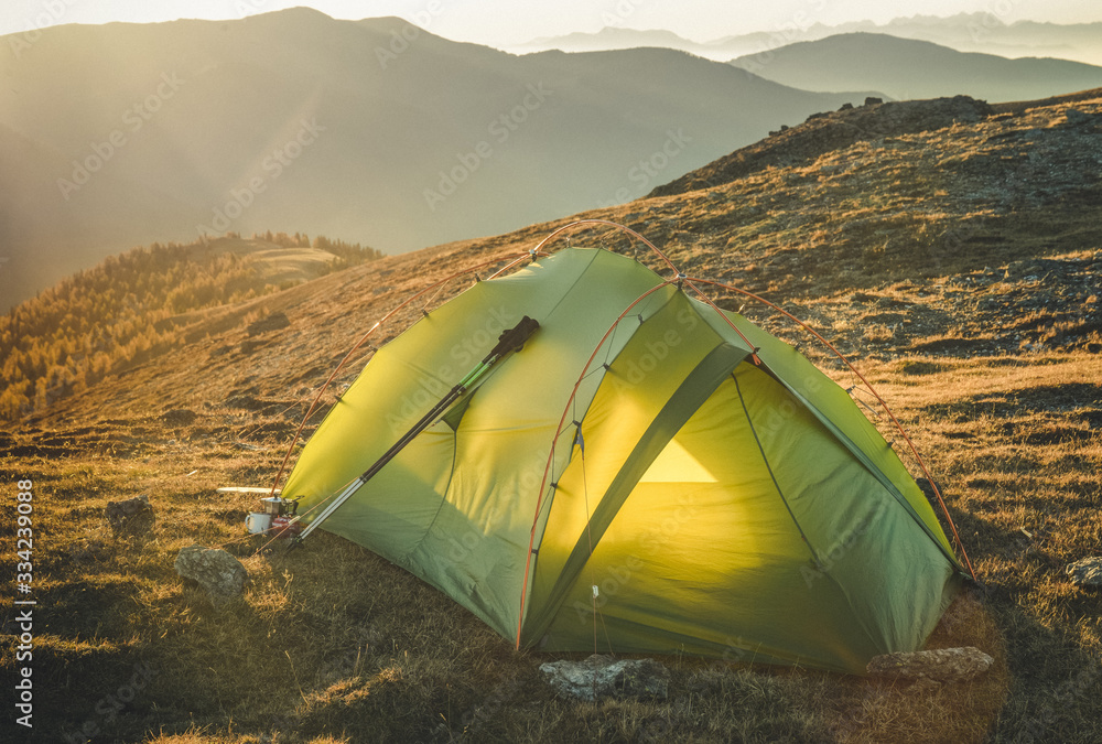 Tent in Austrian Mountains 