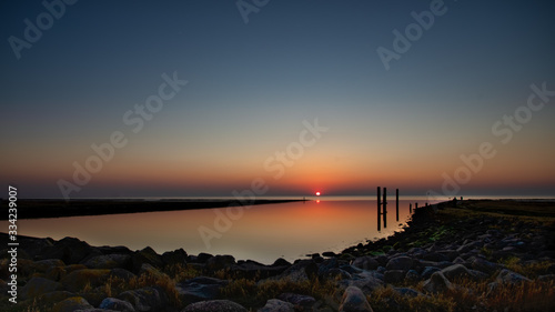 Canvas Print sunset on the warden sea
