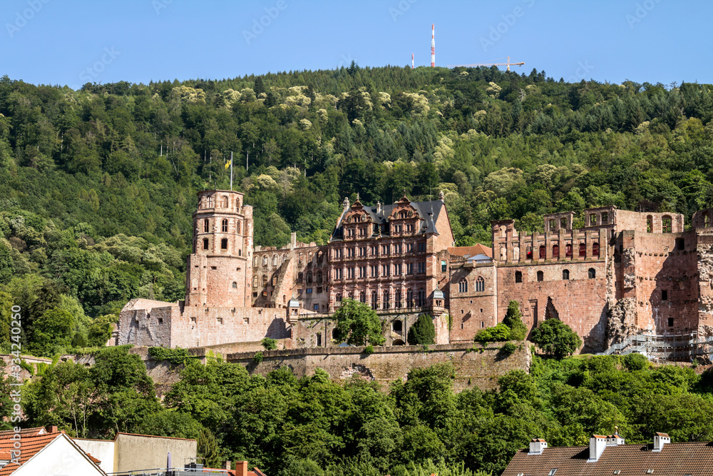 Heidelberg, Germany : The castle (castle ruin) in Heidelberg, Baden Wuerttemberg, Germany