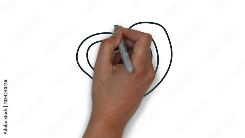 heart draw process whiteboard isolated love heart draw process whiteboard isolated love