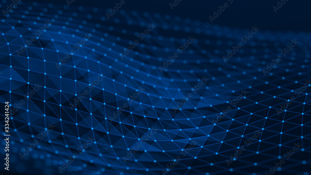 Abstract polygonal space with dots and lines. Triangular connection structure. Background concept for your design. 3d rendering. Abstract polygonal space with dots and lines. Triangular connection structure. Background concept for your design. 3d rendering.