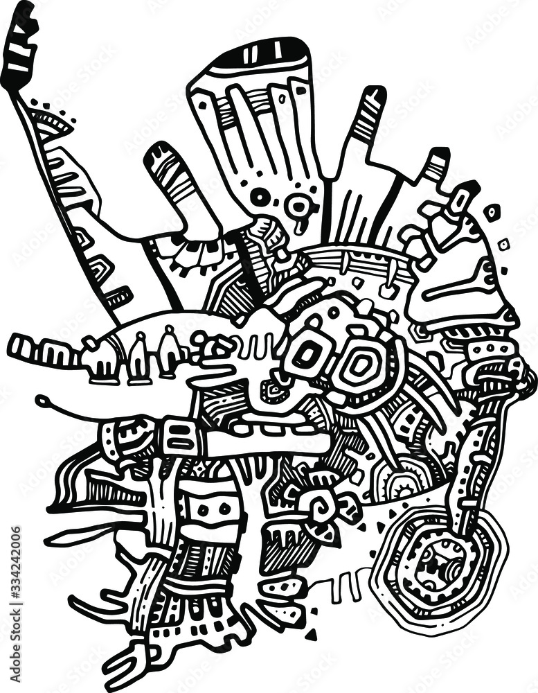 hand drawn vector illustration of a graffiti hand drawn vector illustration of a graffiti