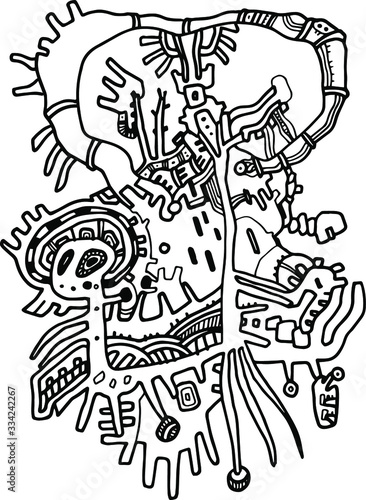 abstract author's pattern, vector file