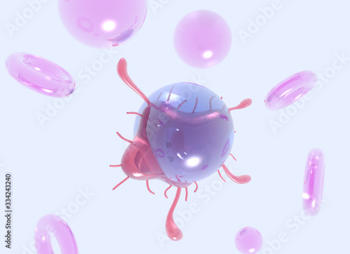 Virus attacca una cellula