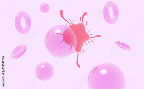 Attacco virus ad una cellula sana