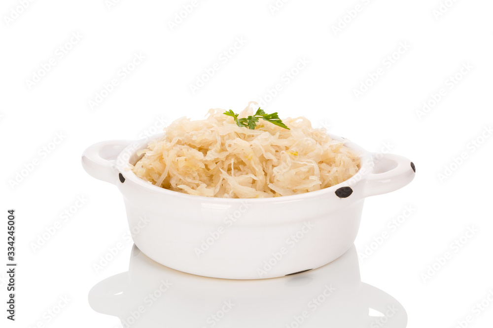 Sauerkraut isolated on white. Sauerkraut isolated on white.