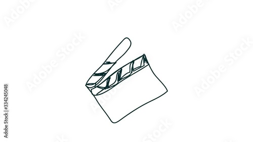 art, background, board, camera, cartoon, chair, cinema, cinematography, clapper, clapper board, design, director, doodle, double, draw, drawing, equipment, film, graphic, hand, icon, illustration, iso