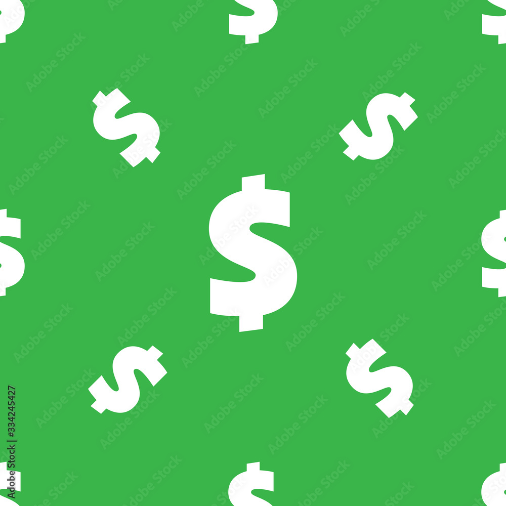 Dollar sign seamless pattern. Wrapping background with repeating USA currency symbols isolated on green. Vector eps8 illustration. Dollar sign seamless pattern. Wrapping background with repeating USA currency symbols isolated on green. Vector eps8 illustration.