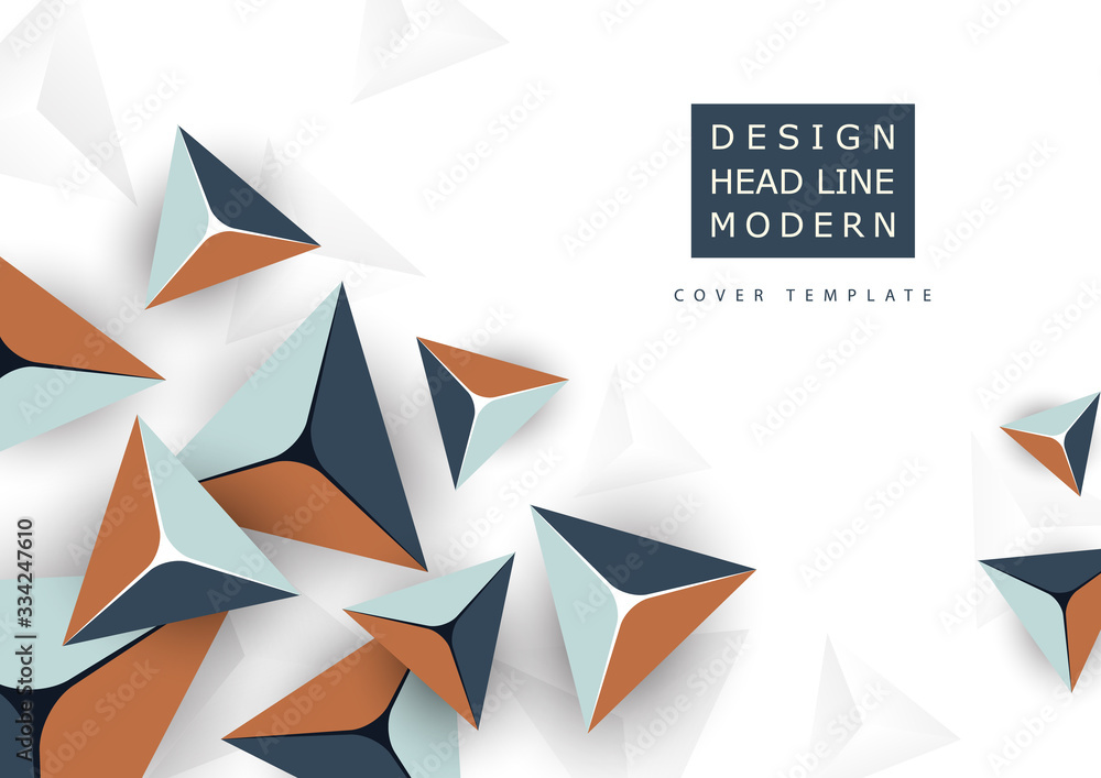 Abstract colorful background with geometric elements. Flying pyramids, triangles. Minimal cover design. Template for your corporate design. Vector Abstract colorful background with geometric elements. Flying pyramids, triangles. Minimal cover design. Template for your corporate design. Vector