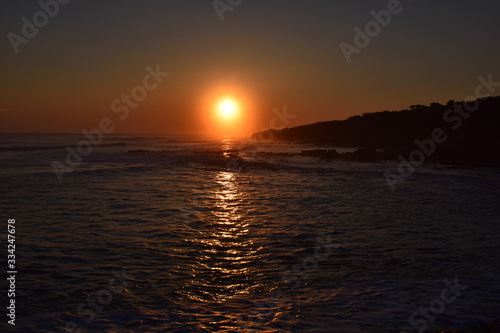 Coucher de soleil sur la mer