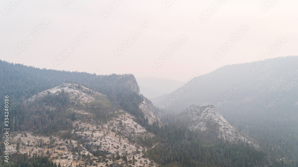 Fototapeta premium 2018 Smoky Hwy 50 Tahoe Basin Aerials