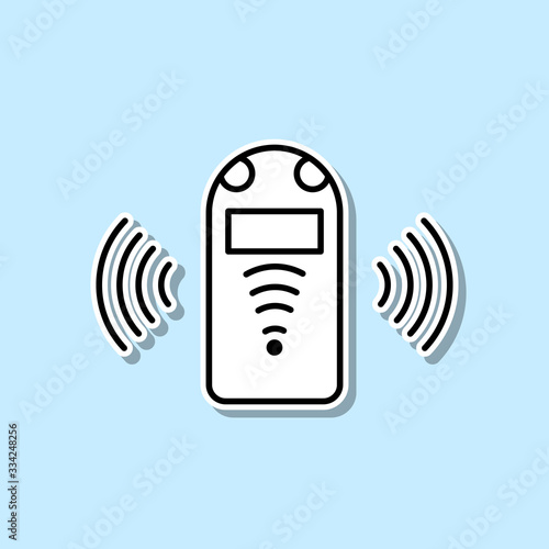Artificial assistant sticker icon. Simple thin line, outline vector of Artifical intelligence icons for ui and ux, website or mobile application