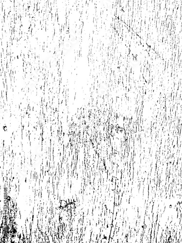 Rough overlay background of old weathered wood. Black and white grunge wooden texture. Scratched, scarred backdrop with distress effect for some design. Vector illustration in EPS8.