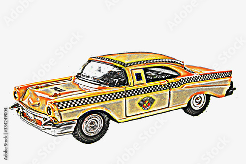 vector taxi americano