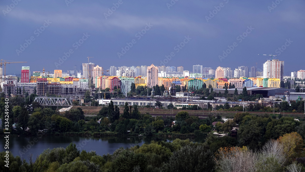 Kiev city aerial view