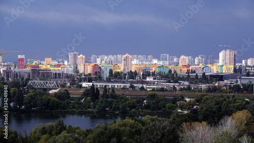 Kiev city aerial view