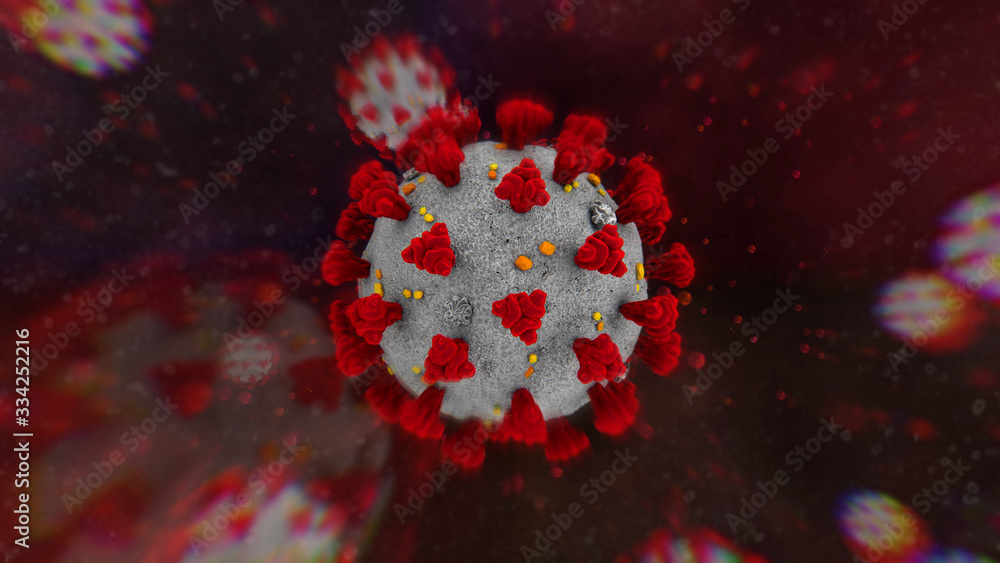 Coronavirus Covid-19 - 3D Graphic Background Illustration Coronavirus Covid-19 - 3D Graphic Background Illustration