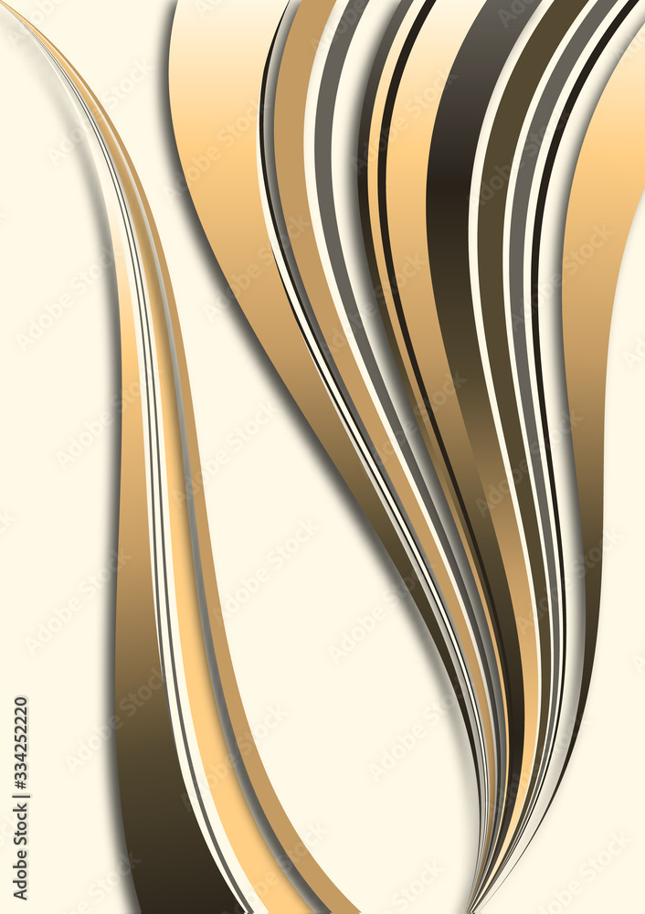 Fototapeta premium Abstract background, dynamic colorful smooth lines, waves. Art design for your business project.