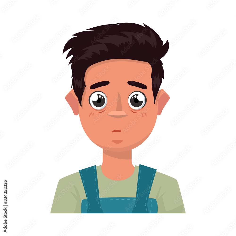 Vector illustration of guy and surprised logo. Set of guy and emotion stock symbol for web.
