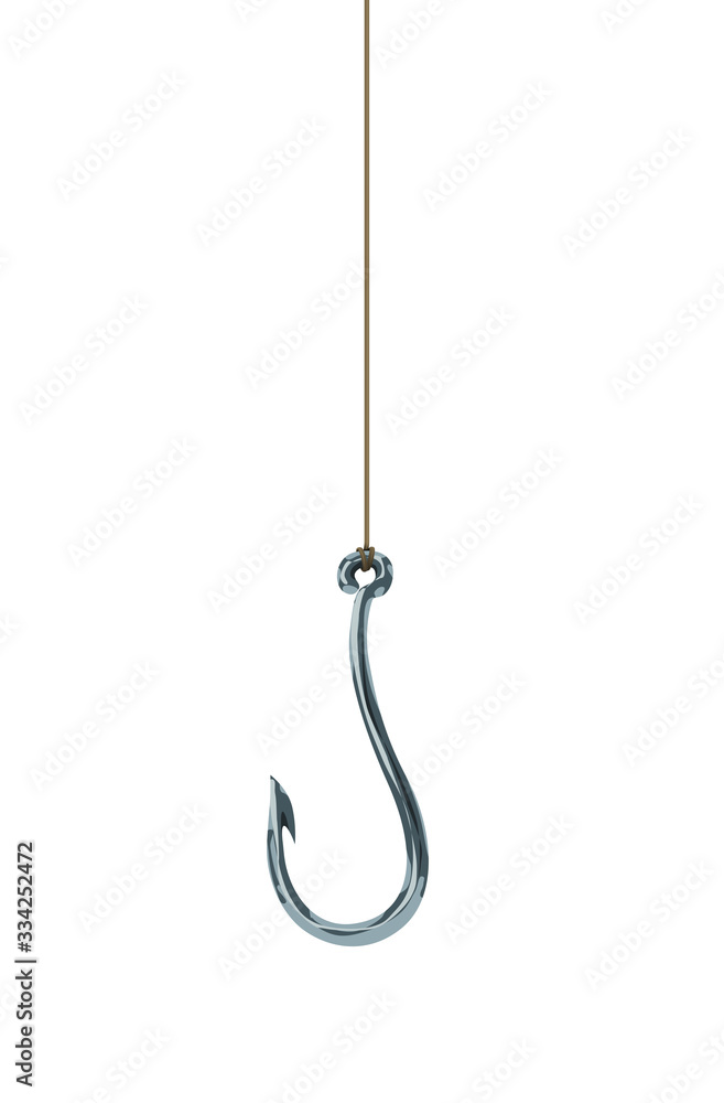 fishing hook isolated on white background Stock Vector