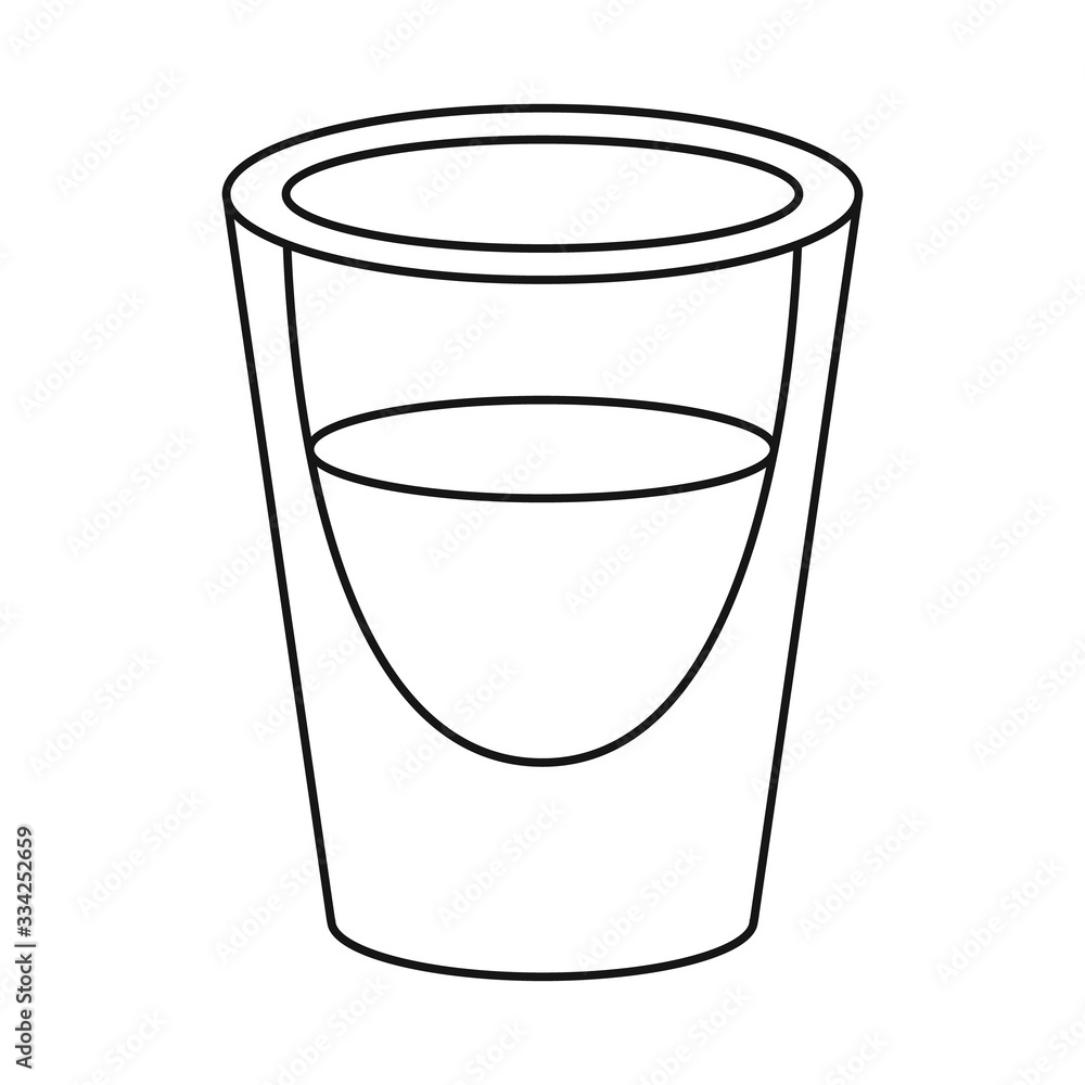 Isolated object of coffee and glass logo. Graphic of coffee and hot stock vector illustration. Isolated object of coffee and glass logo. Graphic of coffee and hot stock vector illustration.