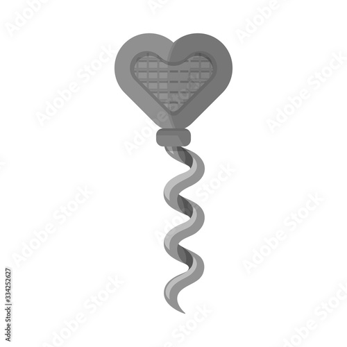 Isolated object of opener and wine icon. Web element of opener and steel stock vector illustration.
