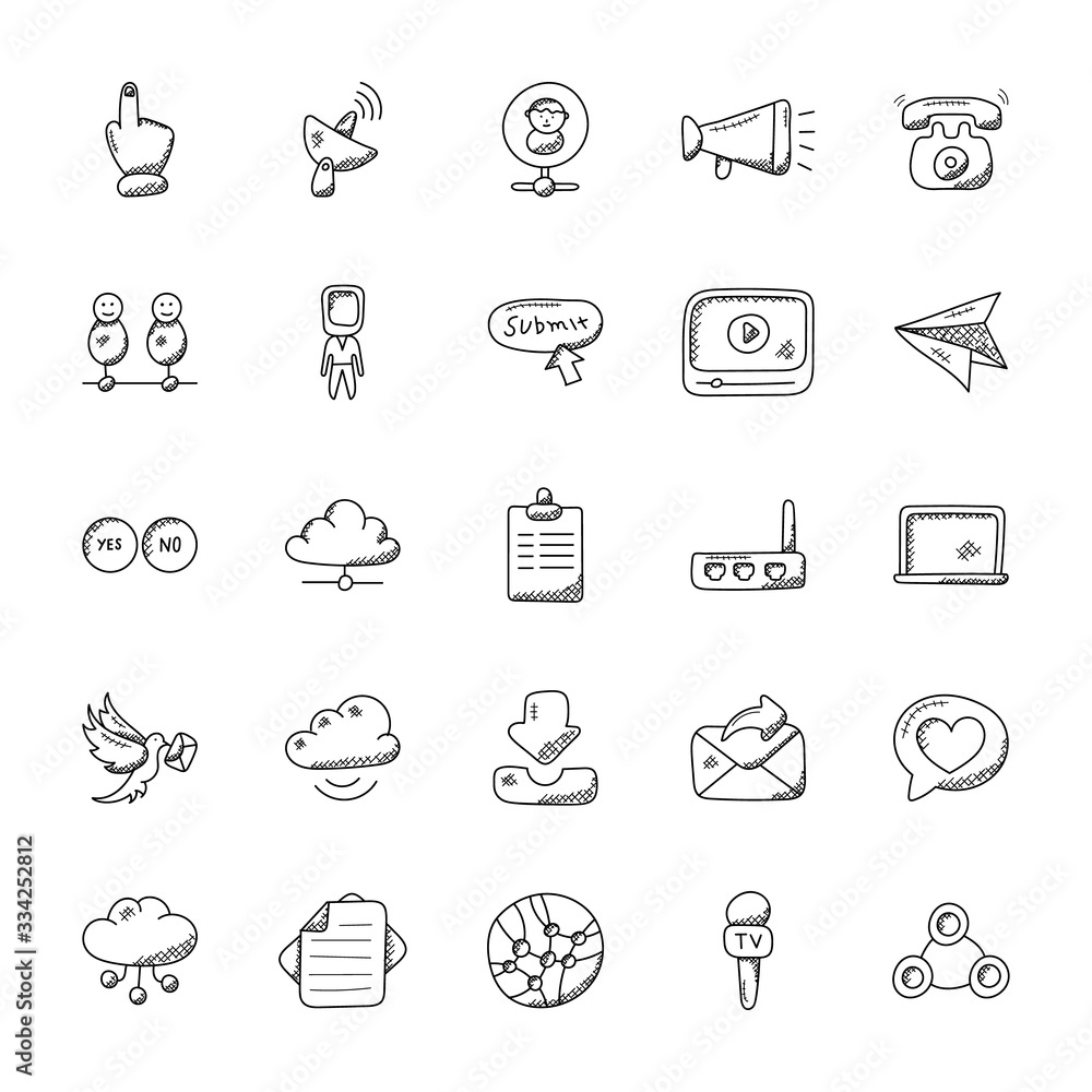 Set of Communication Vector Icons Set of Communication Vector Icons