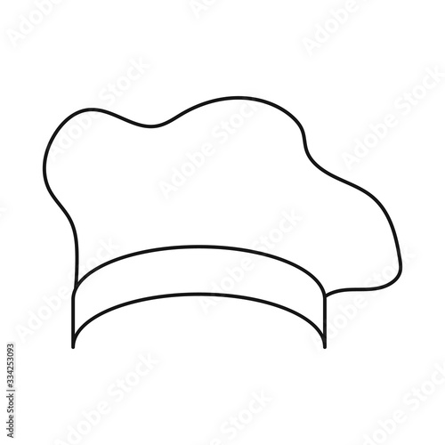 Isolated object of confectioner and hat symbol. Set of confectioner and chef stock vector illustration.