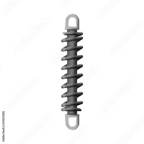 Isolated object of coil and detail sign. Web element of coil and metal stock vector illustration.