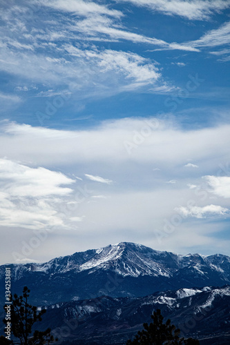 pikes peak and an open sky