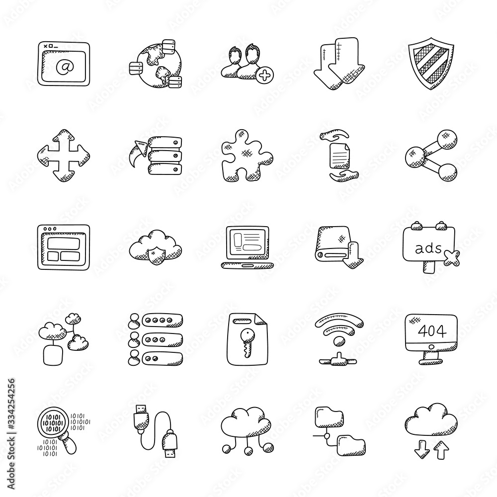 Database and Storage Icons Set Database and Storage Icons Set