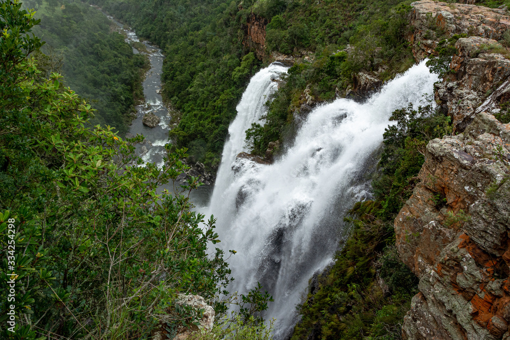 big and wild waterfall Lisbon Falls at the panorama route south africa big and wild waterfall Lisbon Falls at the panorama route south africa