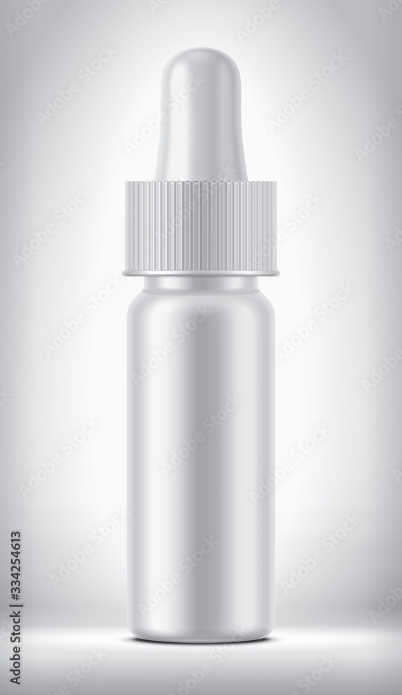 Dropper bottle on background. Matt surface version. Dropper bottle on background. Matt surface version.