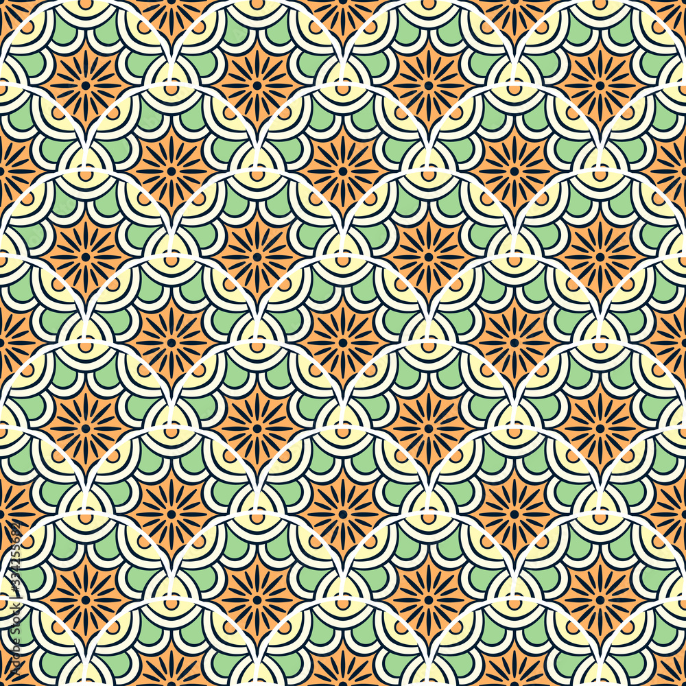 Fototapeta premium Vintage floral seamless pattern