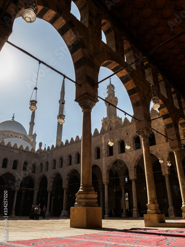 a traditional beautiful mosque in cairo near the famous citadel III