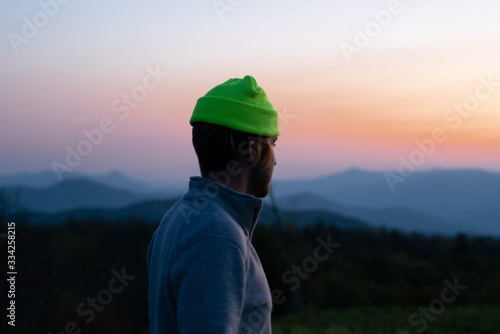 Young Man on Blue Ridge Mountains