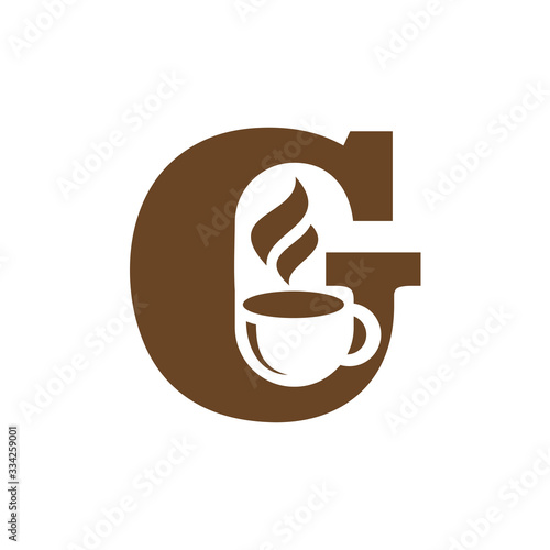 Letter G Coffee Shop and Cafe Restaurant Logo Vector Design