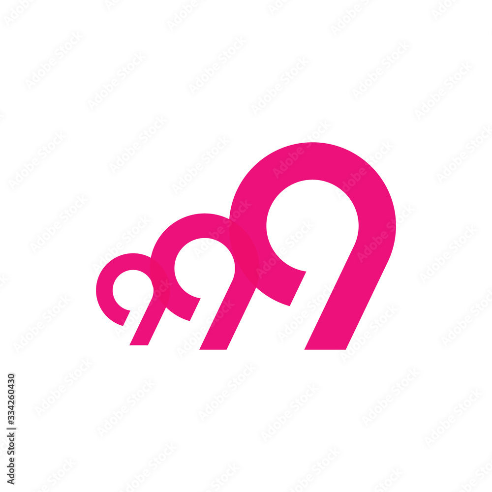 Typography nine, 9 logo icon vector template. Typography nine, 9 logo icon vector template.