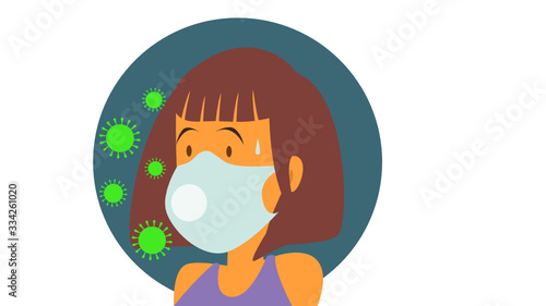girl wearing mask